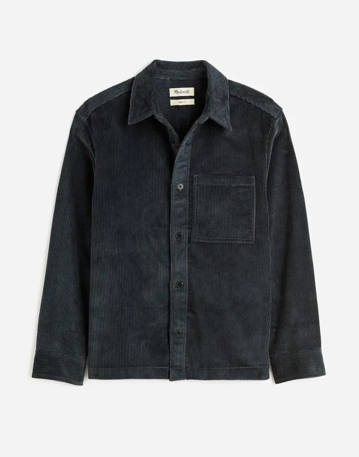 Madewell Corduroy ShirtJacket Midnight Forest Men Shirts