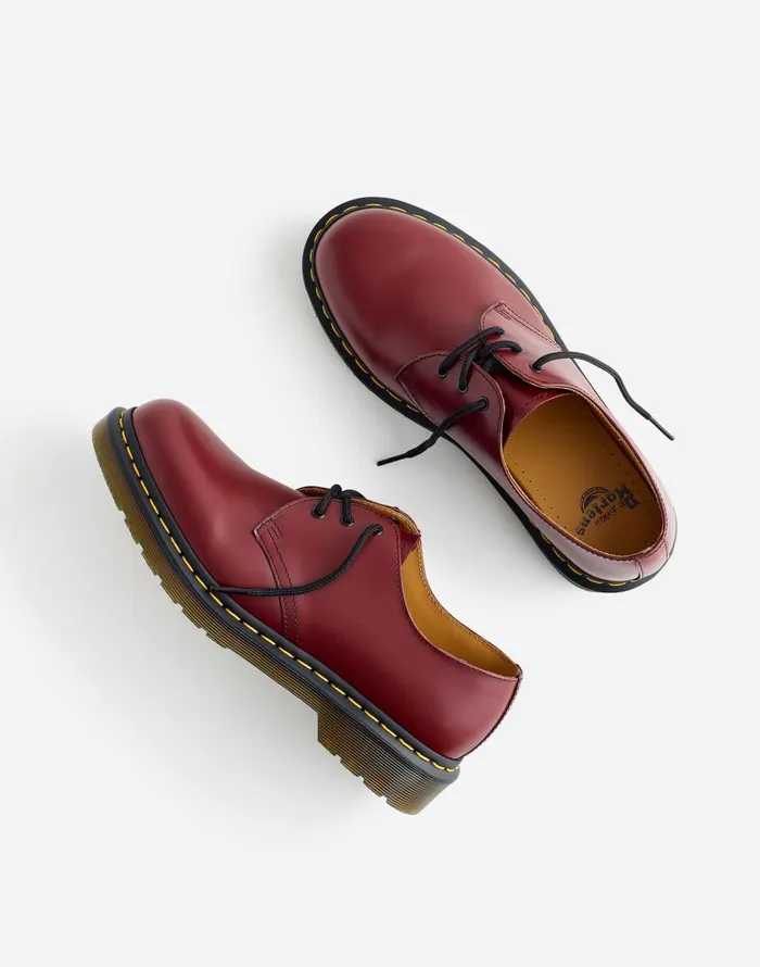 Madewell Dr Martens 1461 Oxfords In Leather Cherry Red Men Dress Shoes and Loafers