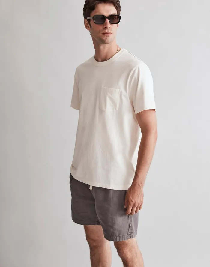 Madewell GarmentDyed Allday Crewneck Pocket Tee Lighthouse Men Tees