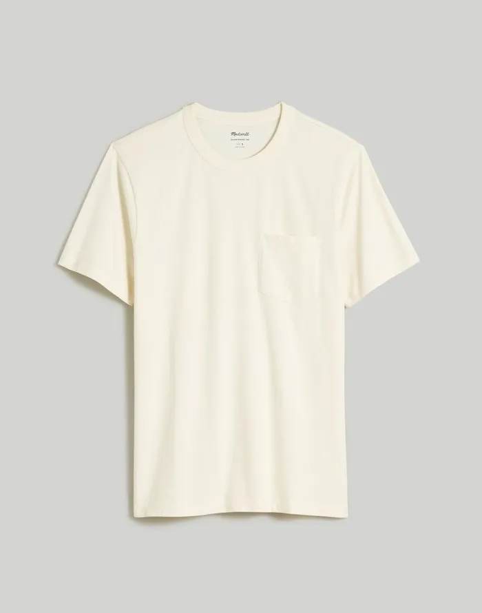 Madewell GarmentDyed Allday Crewneck Pocket Tee Lighthouse Men Tees