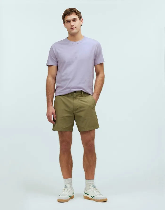 Madewell GarmentDyed Allday Crewneck Tee Dusty Lavender Men Tees