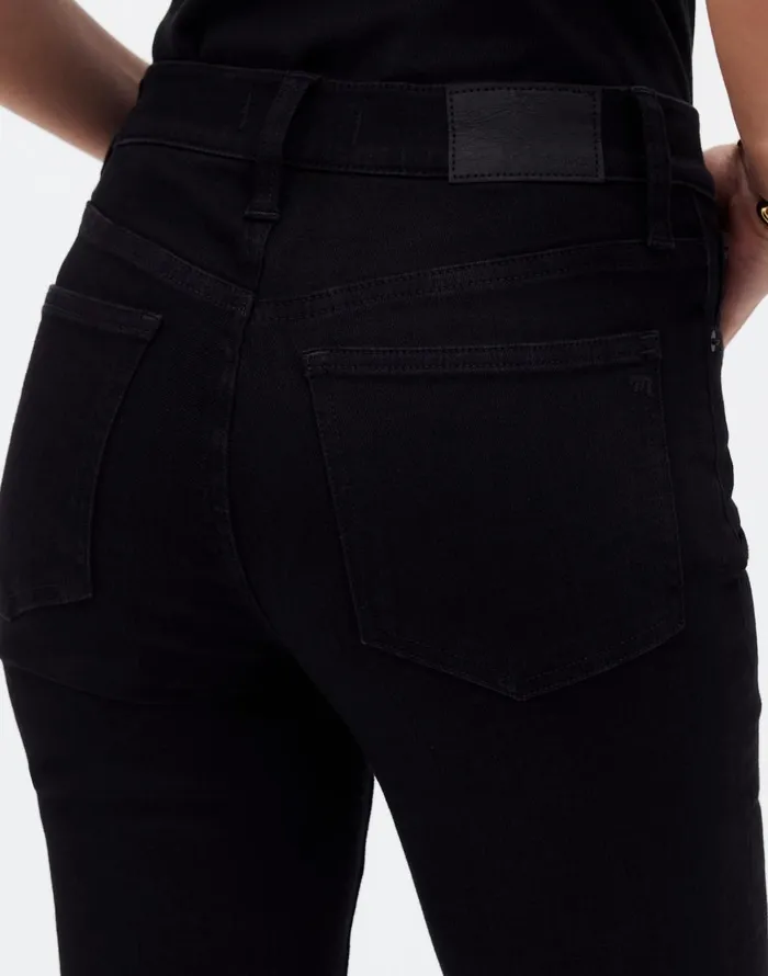 Madewell Kick Out Crop Jeans Black Rinse Wash Women Jeans