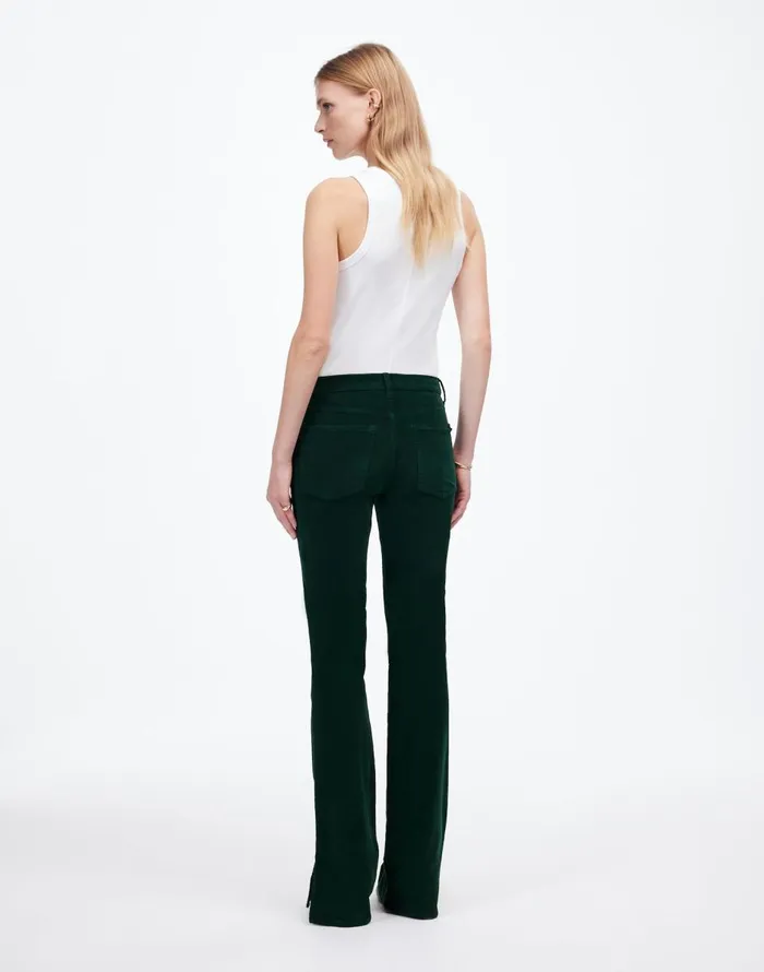 Madewell Kick Out FullLength Pants In Garment Dye Corduroy Luxury Forest Women Pants