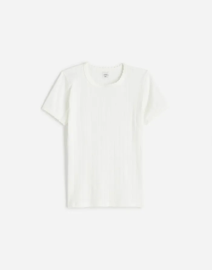 Madewell Madewell X LESET Pointelle SlimFit Tee White Women Tees