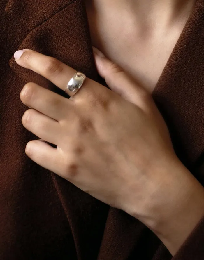 Madewell Maslo Jewelry Domed Ring Sterling Silver Silver Women Jewelry