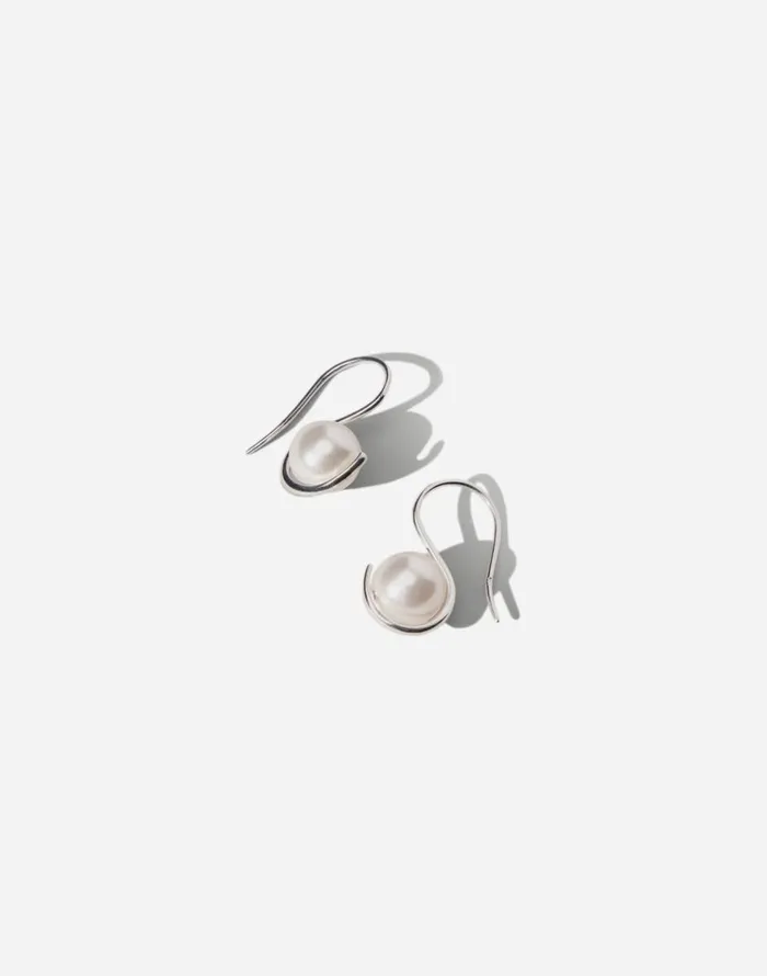 Madewell Maslo Jewelry Wrap Earrings Pearl Sterling Silver Silver Women Jewelry Madewell Maslo Jewelry Wrap Earrings Pearl Sterling Silver Silver Women Jewelry