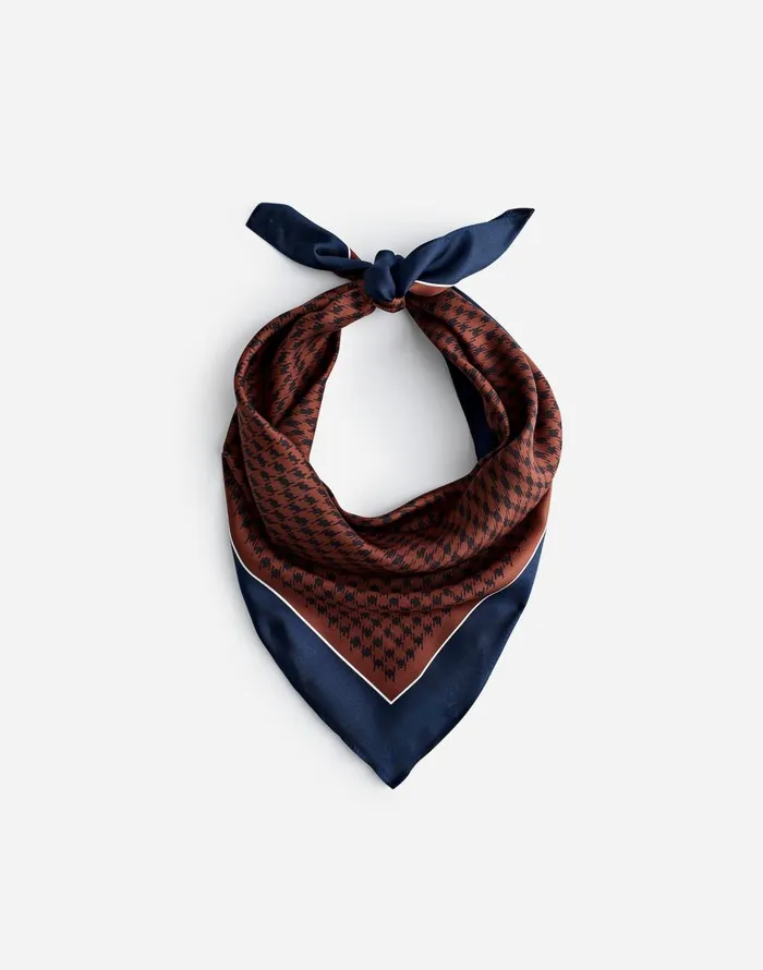 Madewell Medium Silk Bandana Rich Brown Women Scarves