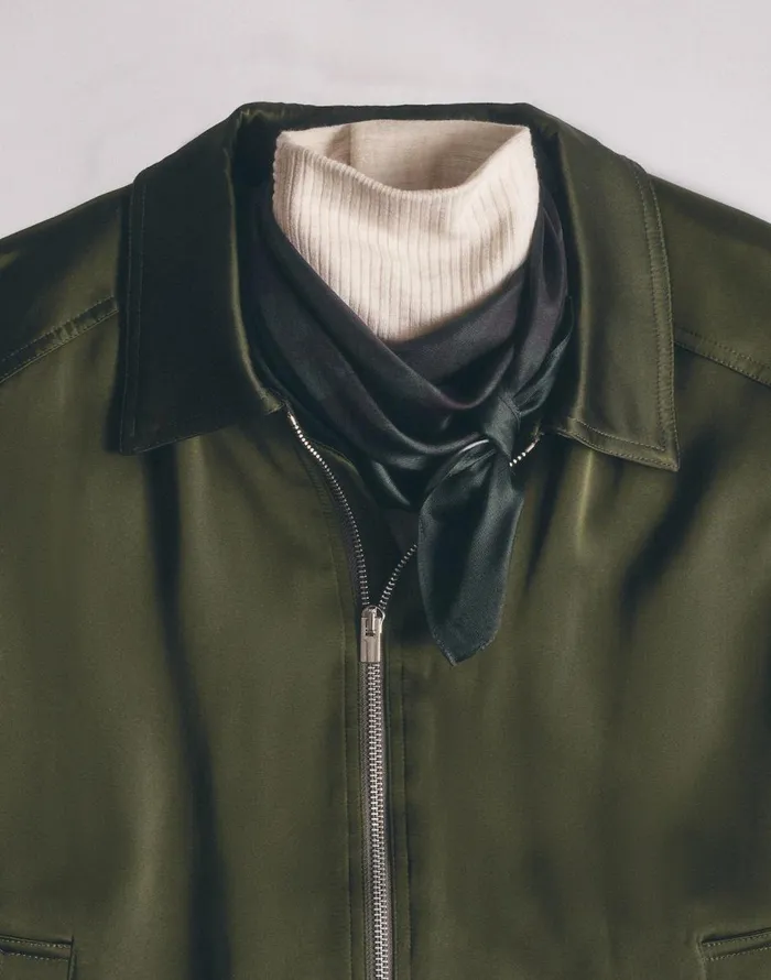Madewell Relaxed ZipFront Bomber Jacket Mossy Umber Women Coats Jackets