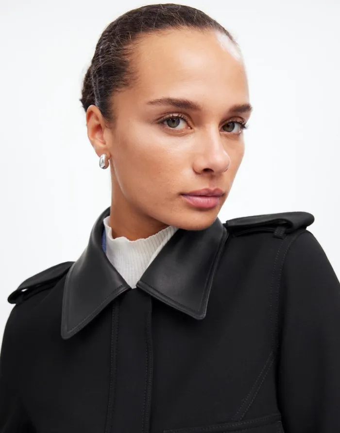 Madewell Shrunken Utility Jacket True Black Women Coats Jackets
