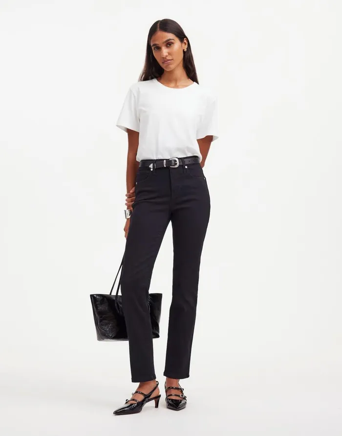 Madewell Stovepipe Jeans Black Rinse Wash Women Jeans