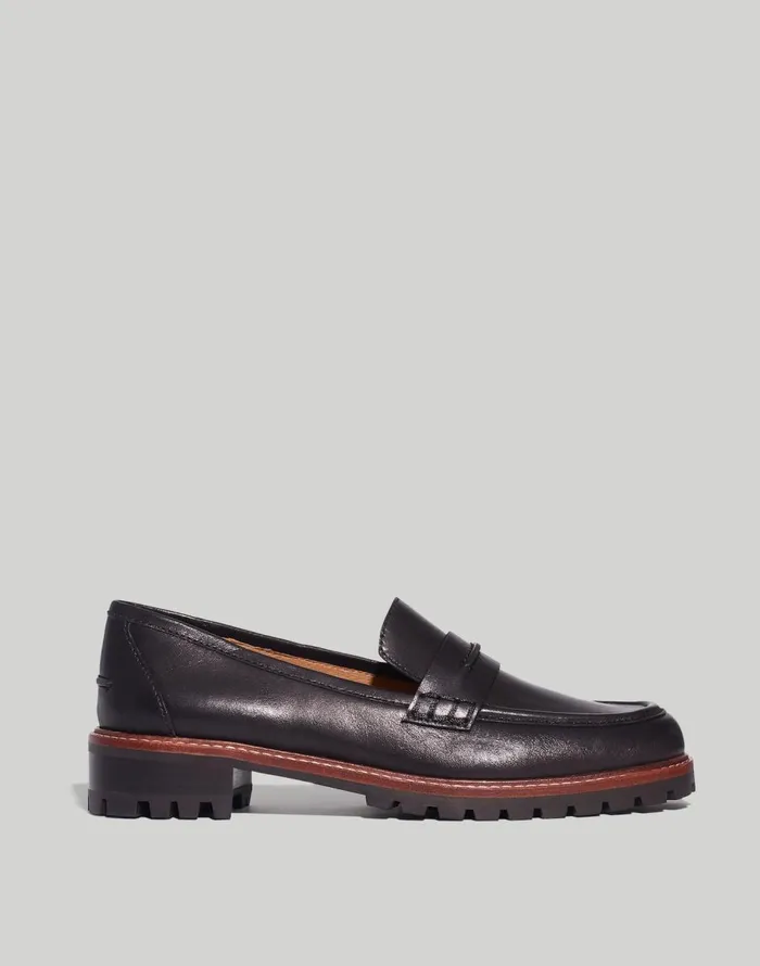 Madewell The Corinne Lugsole Loafer True Black Women Flats and Loafers