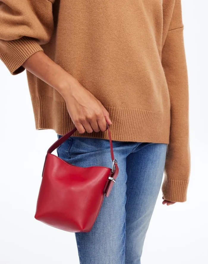 Madewell The Essential Micro Bucket Tote Bright Ember Women Bags
