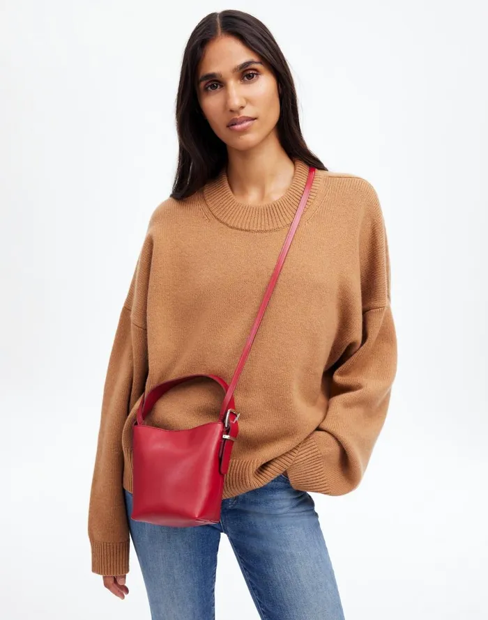 Madewell The Essential Micro Bucket Tote Bright Ember Women Bags