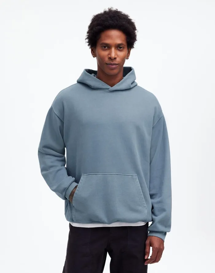 Madewell The McCarren Midweight Hoodie Sweatshirt Teapot Blue Men Hoodies and Sweatshirts Madewell The McCarren Midweight Hoodie Sweatshirt Teapot Blue Men Hoodies and Sweatshirts