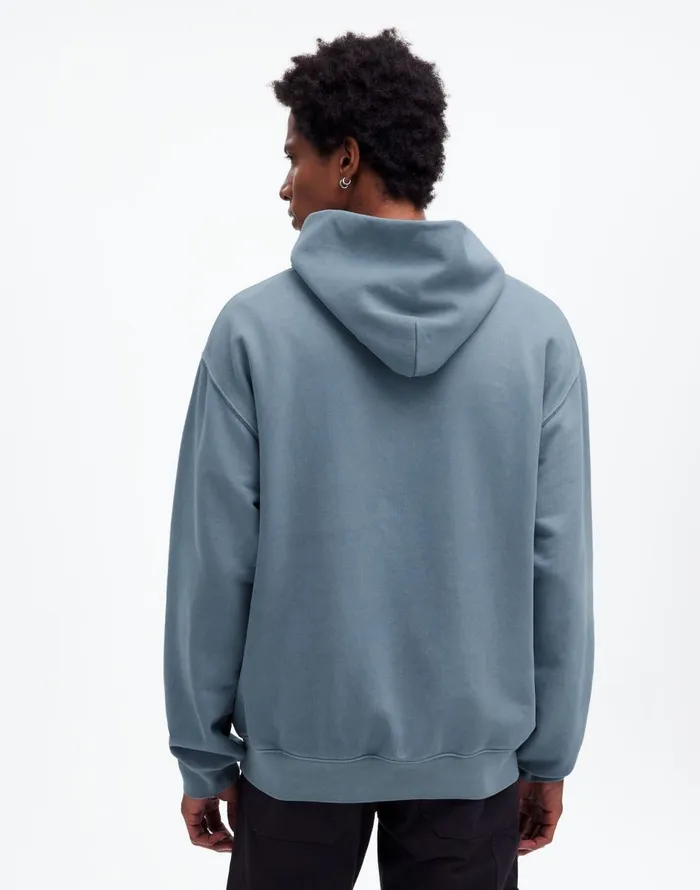 Madewell The McCarren Midweight Hoodie Sweatshirt Teapot Blue Men Hoodies and Sweatshirts