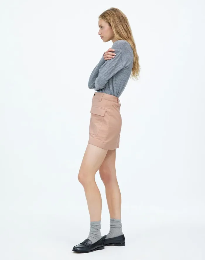 Madewell Utility Mini Skirt In Moleskin Pale Blush Women Skirts