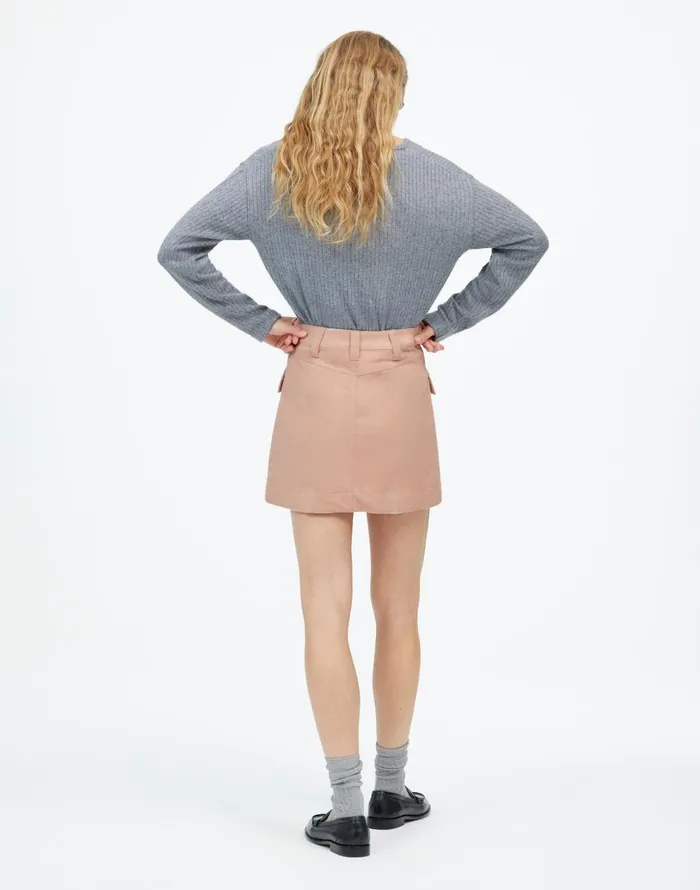 Madewell Utility Mini Skirt In Moleskin Pale Blush Women Skirts