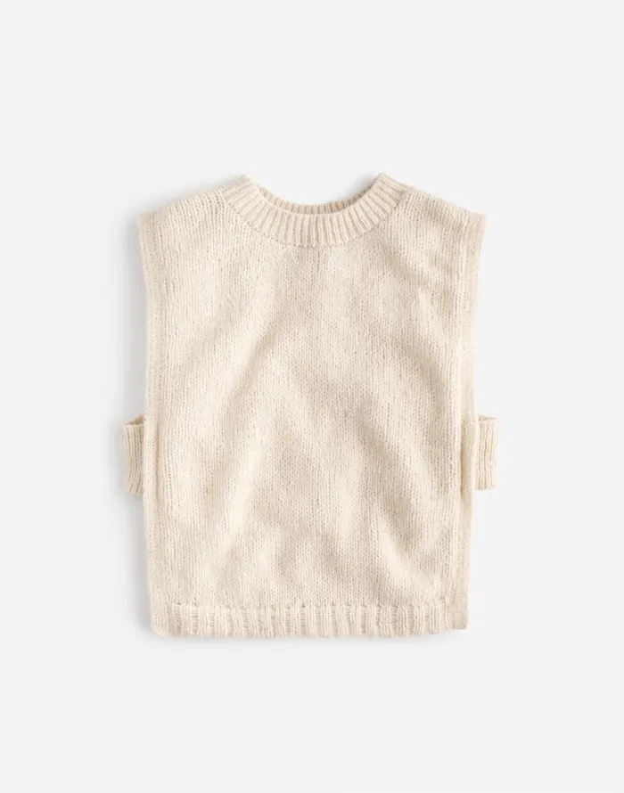 Madewell Yanawara Munasiri Llama Vest Ivory White Women Sweaters