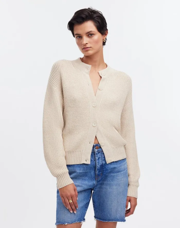 Madewell Yanawara Tintaya Alpaca Cardigan Ivory White Women Sweaters