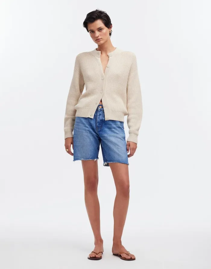 Madewell Yanawara Tintaya Alpaca Cardigan Ivory White Women Sweaters