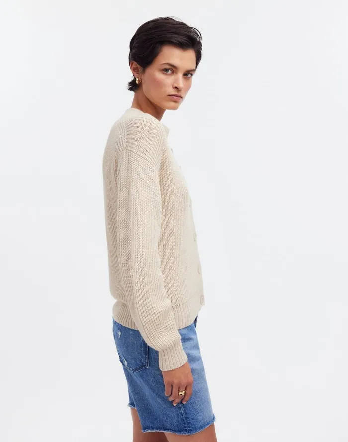 Madewell Yanawara Tintaya Alpaca Cardigan Ivory White Women Sweaters