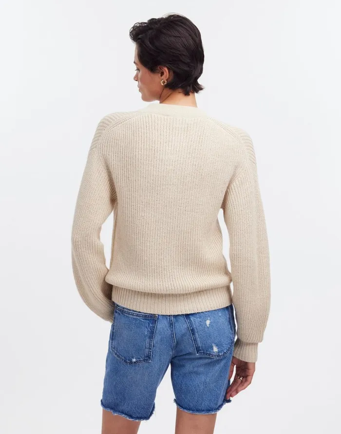 Madewell Yanawara Tintaya Alpaca Cardigan Ivory White Women Sweaters