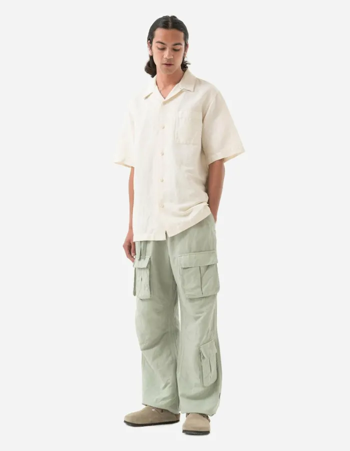 Maharishi Short Sleeve Shirts 5211 Hemp Camp Collar Shirt Ecru 8211 Men Maharishi Short Sleeve Shirts 5211 Hemp Camp Collar Shirt Ecru 8211 Men