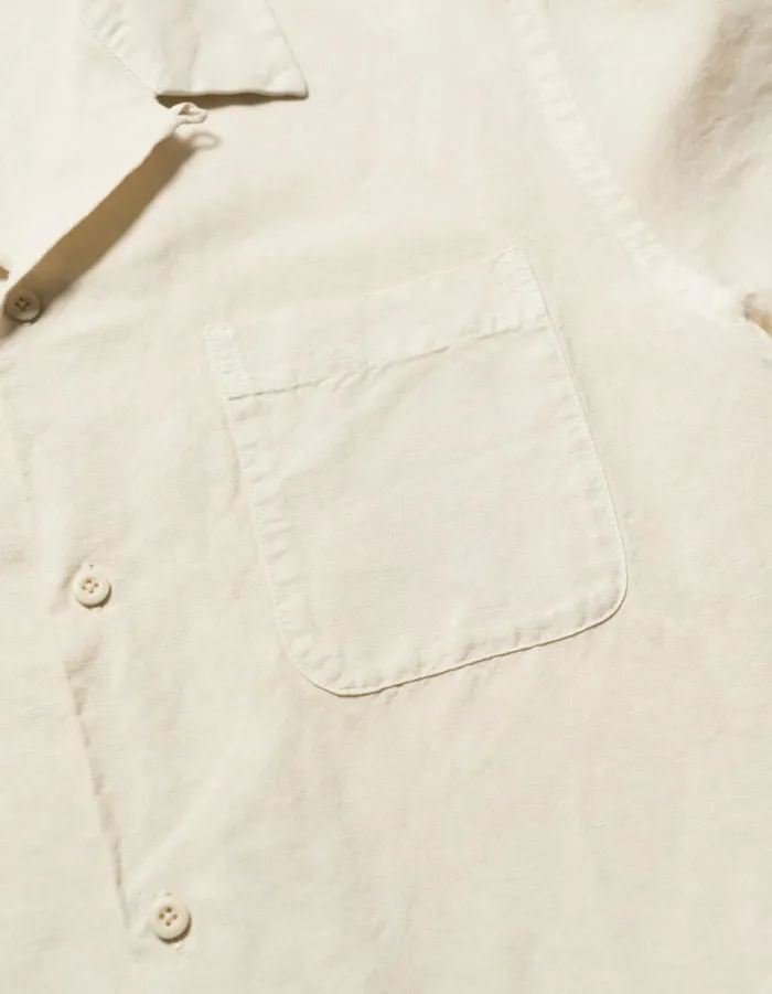 Maharishi Short Sleeve Shirts 5211 Hemp Camp Collar Shirt Ecru 8211 Men Maharishi Short Sleeve Shirts 5211 Hemp Camp Collar Shirt Ecru 8211 Men