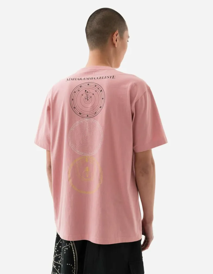 Maharishi Short Sleeve TShirts 1457 Celeste Third Eye TShirt Pink 8211 Men