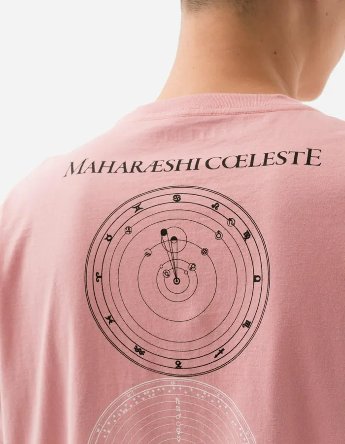 Maharishi Short Sleeve TShirts 1457 Celeste Third Eye TShirt Pink 8211 Men