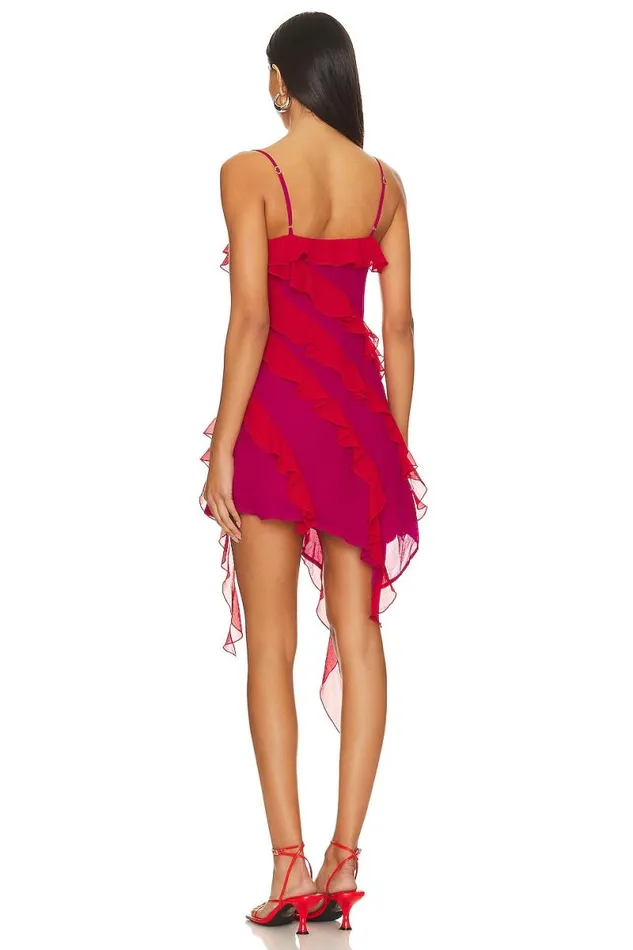 Marisol Mini Dress Pink and Red Women Lovers and Friends Dresses