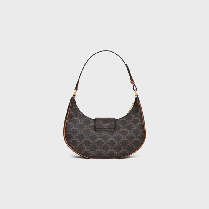 Medium Ava Triomphe Bag In Triomphe Canvas And Calfskin Tan Women CELINE AVA TRIOMPHE Medium Ava Triomphe Bag In Triomphe Canvas And Calfskin Tan Women CELINE AVA TRIOMPHE