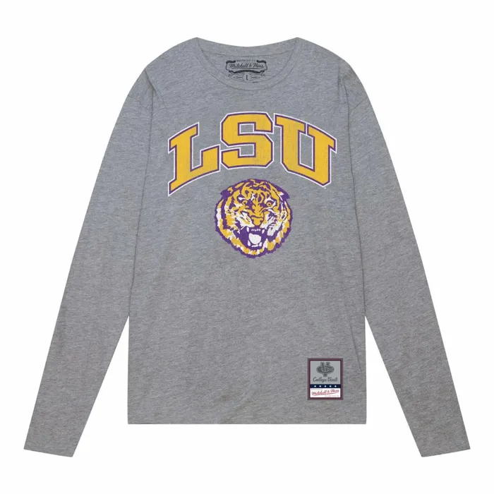 Men039s Collegiate Mitchell and Ness University Arch Logo LS Tee Louisiana State University Men039s Collegiate Mitchell and Ness University Arch Logo LS Tee Louisiana State University