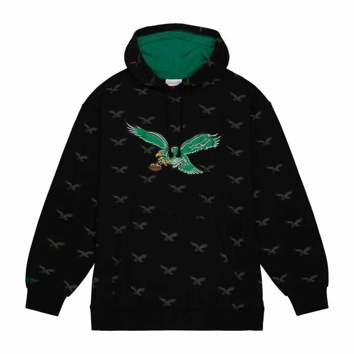 Men039s Hoodies and Sweatshirts Mitchell and Ness AOP Fleece Hoodie Philadelphia Eagles Men039s Hoodies and Sweatshirts Mitchell and Ness AOP Fleece Hoodie Philadelphia Eagles