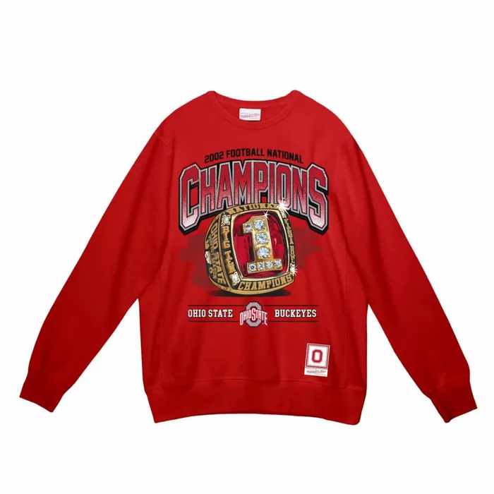 Men039s Hoodies and Sweatshirts Mitchell and Ness Buckeye Ring Crew Ohio State Men039s Hoodies and Sweatshirts Mitchell and Ness Buckeye Ring Crew Ohio State