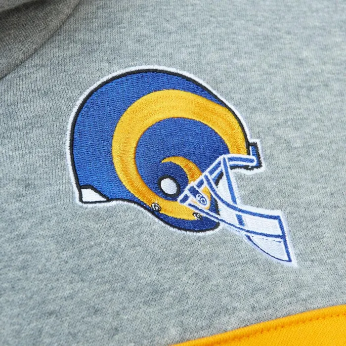 Men039s Hoodies and Sweatshirts Mitchell and Ness Head Coach Hoodie Los Angeles Rams