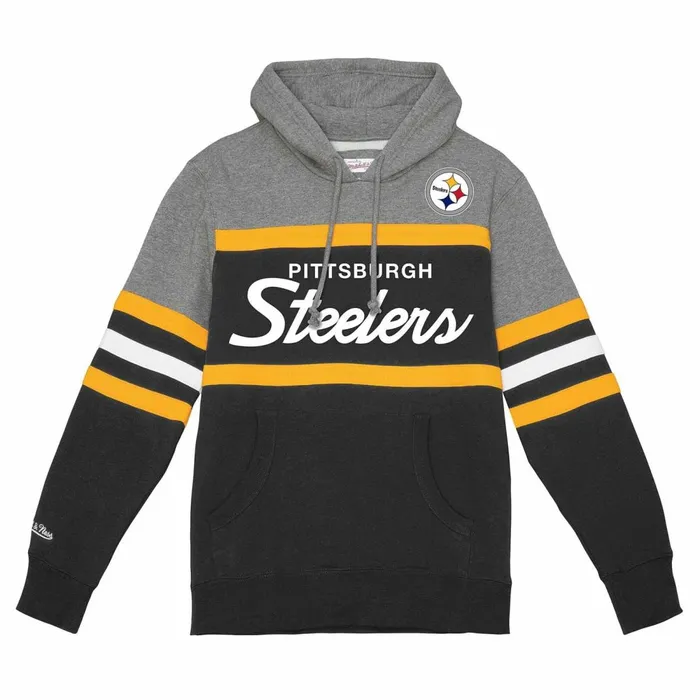 Men039s Hoodies and Sweatshirts Mitchell and Ness Headcoach Hoody Pittsburgh Steelers Men039s Hoodies and Sweatshirts Mitchell and Ness Headcoach Hoody Pittsburgh Steelers