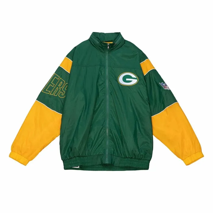 Men039s Jackets and Outerwear Mitchell and Ness Authentic Sideline Jacket Green Bay Packers