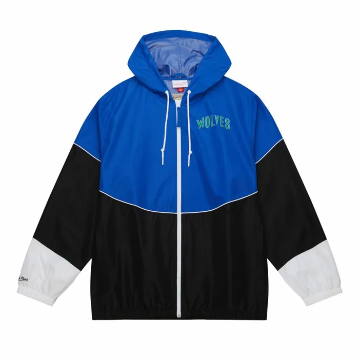 Men039s Jackets and Outerwear Mitchell and Ness Home Team Lightweight Windbreaker Minnesota Timberwolves