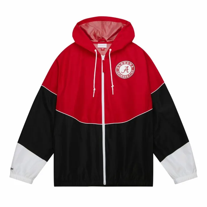 Men039s Jackets and Outerwear Mitchell and Ness Home Team Lightweight Windbreaker University Of Alabama