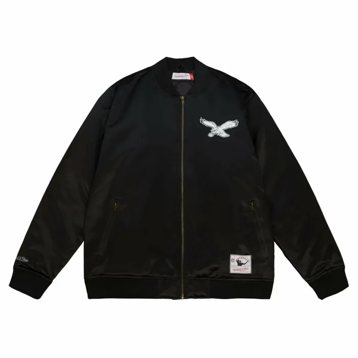 Men039s Jackets and Outerwear Mitchell and Ness Satin Jacket 20 Philadelphia Eagles