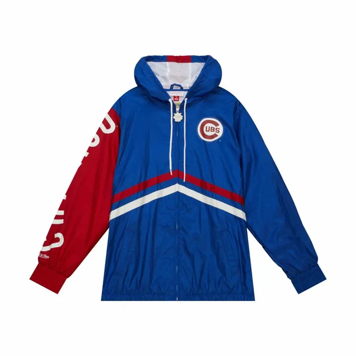 Men039s Jackets and Outerwear Mitchell and Ness Undeniable Full Zip Windbreaker Chicago Cubs