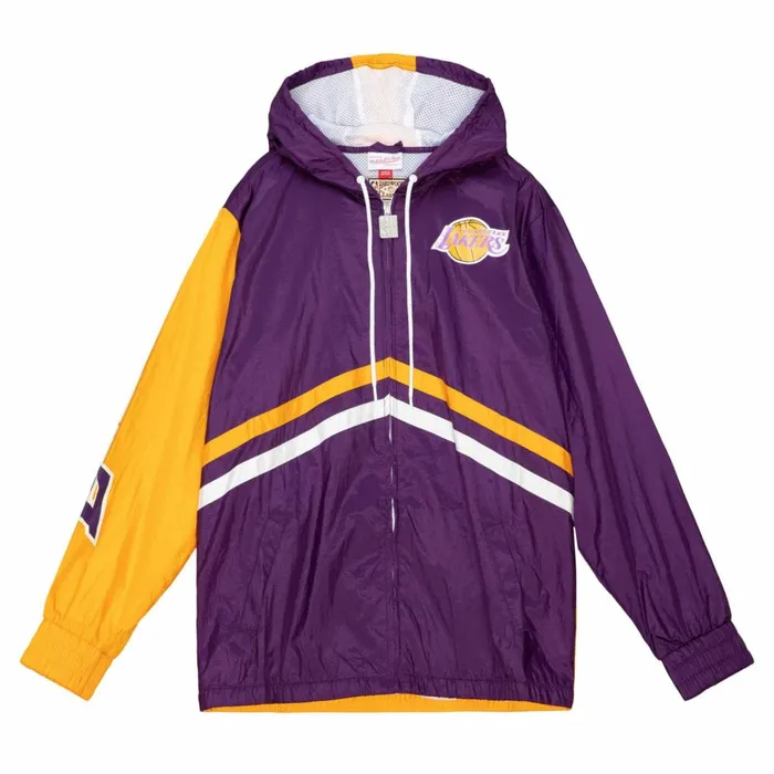 Men039s Jackets and Outerwear Mitchell and Ness Undeniable Full Zip Windbreaker Los Angeles Lakers