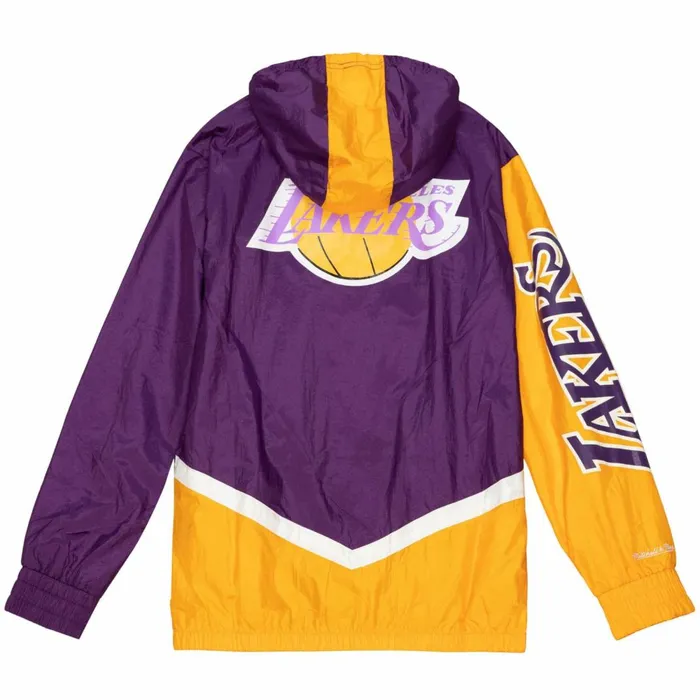 Men039s Jackets and Outerwear Mitchell and Ness Undeniable Full Zip Windbreaker Los Angeles Lakers