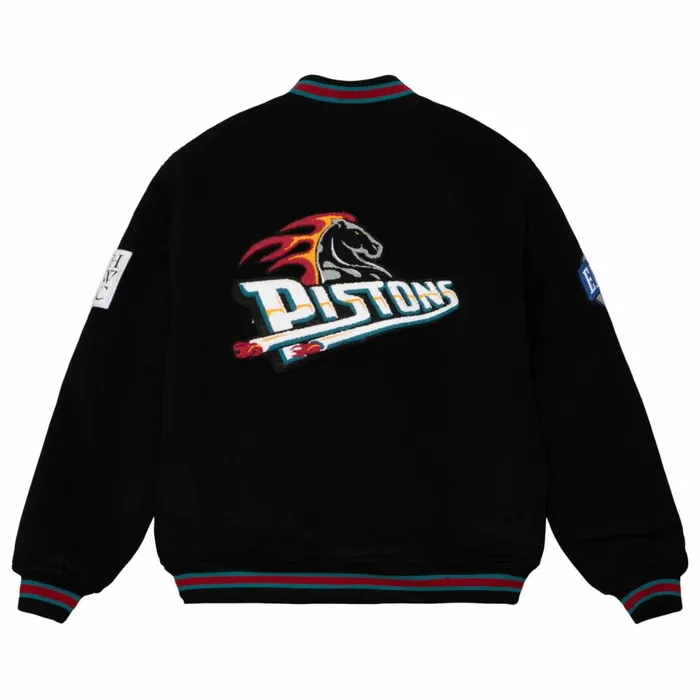 Men039s Jackets and Outerwear Mitchell and Ness Varsity Jacket Detroit Pistons Men039s Jackets and Outerwear Mitchell and Ness Varsity Jacket Detroit Pistons