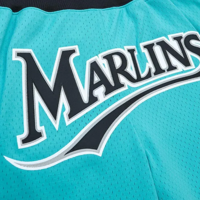Men039s Just Don Mitchell and Ness Just Don Cooperstown Shorts Florida Marlins Men039s Just Don Mitchell and Ness Just Don Cooperstown Shorts Florida Marlins