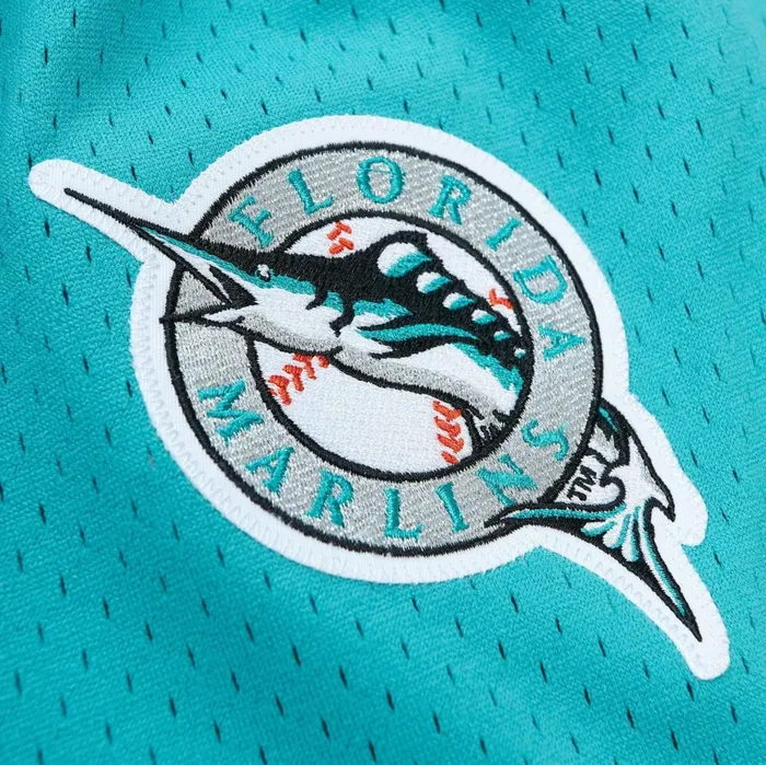 Men039s Just Don Mitchell and Ness Just Don Cooperstown Shorts Florida Marlins Men039s Just Don Mitchell and Ness Just Don Cooperstown Shorts Florida Marlins