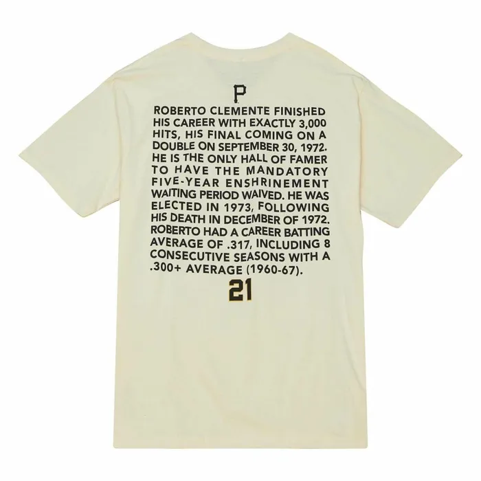 Men039s MLB Mitchell and Ness Legend Portrait Tee Pittsburgh Pirates Roberto Clemente Men039s MLB Mitchell and Ness Legend Portrait Tee Pittsburgh Pirates Roberto Clemente