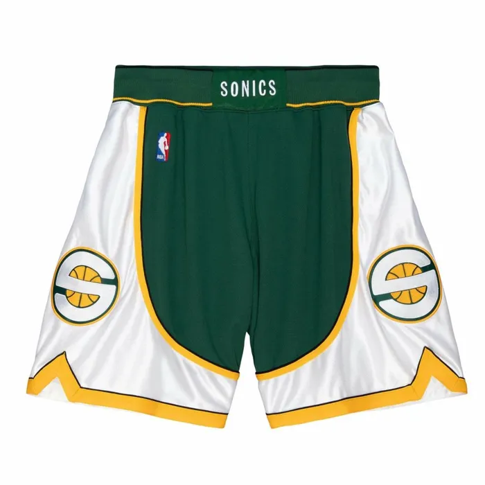 Men039s NBA Authentic Mitchell and Ness Authentic Seattle Supersonics Road 200708 Shorts