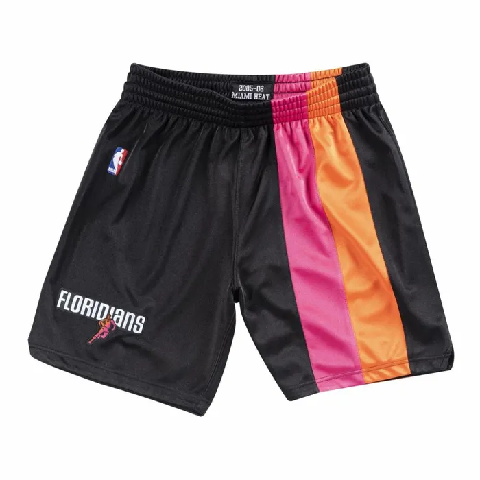 Men039s NBA Authentic Mitchell and Ness Authentic Shorts Miami Heat Alternate 200506